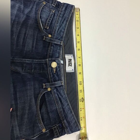 PAIGE Denim Co. Mid Rise Straight Leg Frayed Hem Jeans Size 27 - Picture 10 of 12